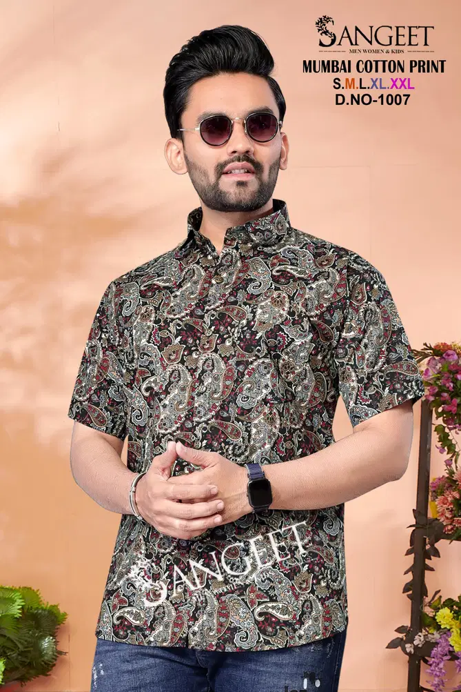 Sangeet Mumbai Cotton Print Mens T Shirt Wholesale In India