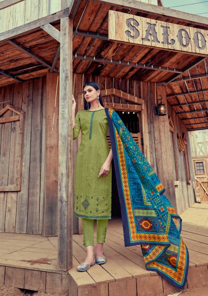 Vastu Jamdani 1 Fancy Casual Wear Pure Lawn Cotton Printed Neck Work And Daman Work Designer Dress Material Collection
