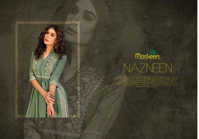 MAISHA NAZNEEN Latest Designer Fancy Festive Wear Pure Rayon With Print And Heavy Handwork Top And lakhNavi work Bottom Collection