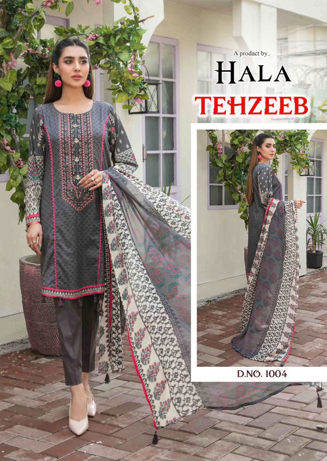 Tehzeeb By Hala Cambric Cotton Pakistani Dress Material Catalog