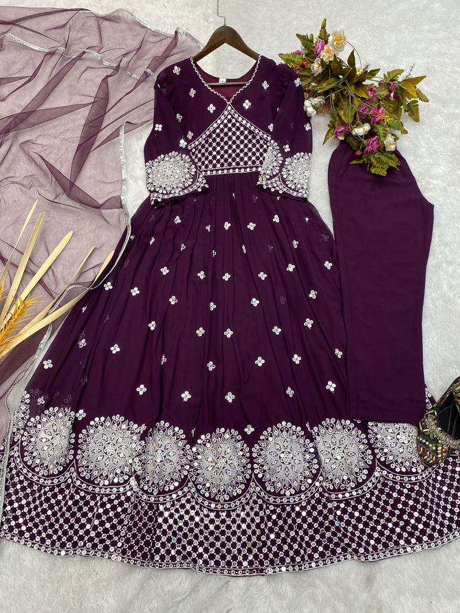 LG 1796 Long Anarkali Kurti With Bottom Dupatta Wholesalers Clothing Supplier In India