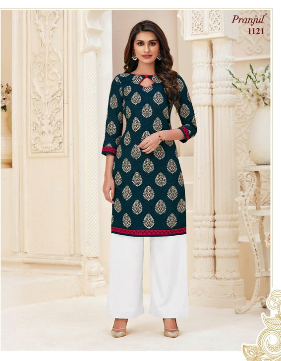 Pranjul Pari Vol 1 Latest Pure Cotton Classy Printed Kurti Collection 