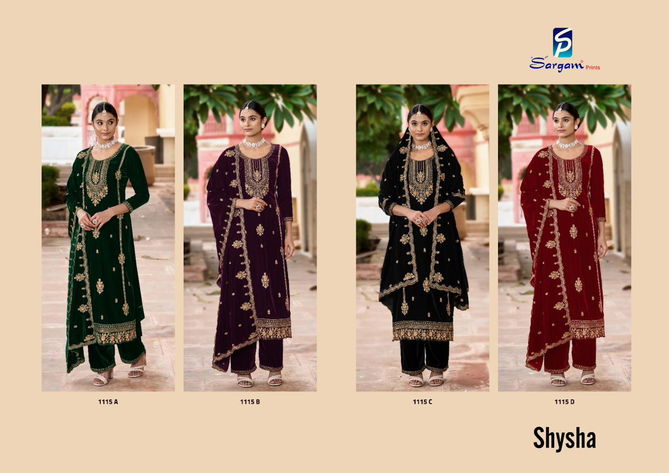 Shysha By Sargam Heavy Velvet Wedding Salwar Suits Catalog