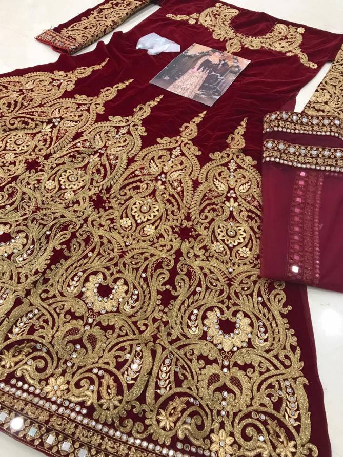 SN 1013 New Launch of Heavy Designer Wedding Anarkali Suit With Heavy Work   