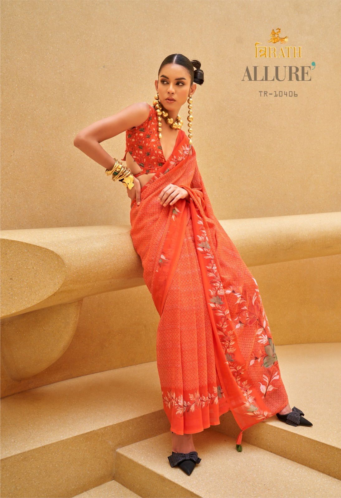 Allure By Trirath Georgette Printed Casual Wear Sarees Orders In India