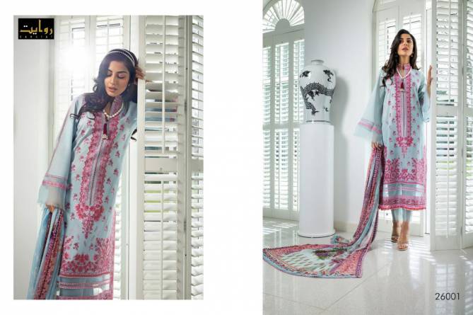 Rawayat Rani Saheba Lawn Collection 21 Fancy Festive Wear Pure Cotton Embroidered Pakistani Salwar Suits Collection
