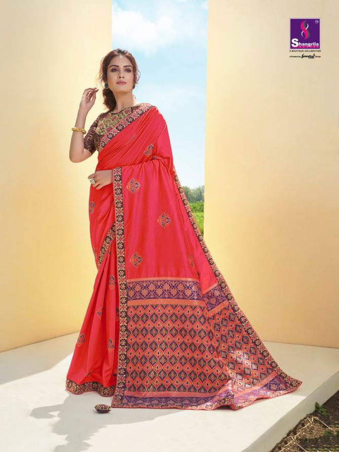 Shangrila Damyanti Latest Fancy Soft Zari Silk Party Wear Festive Wear Saree Collection 