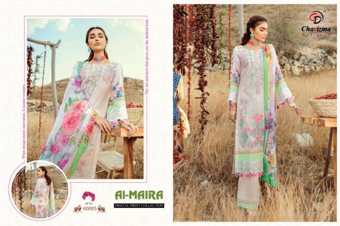 AL-MAIRA Charizma Digital print Embroidery & Bunch Patches Work  Most Hittest Design Pakistani Dress Collections