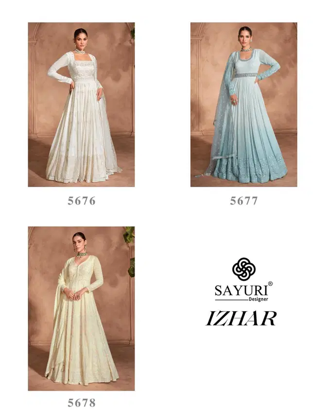 Izhar By Sayuri Designer Gown With Dupatta Suppliers In India