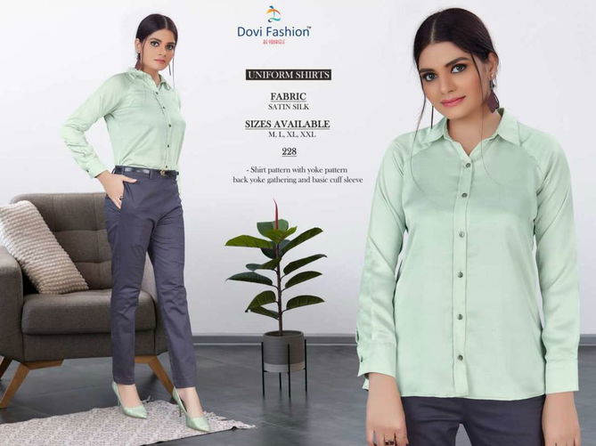 Uniform Shirts Latest Fancy Designer Casual Wear Satin Silk Shirt Collection