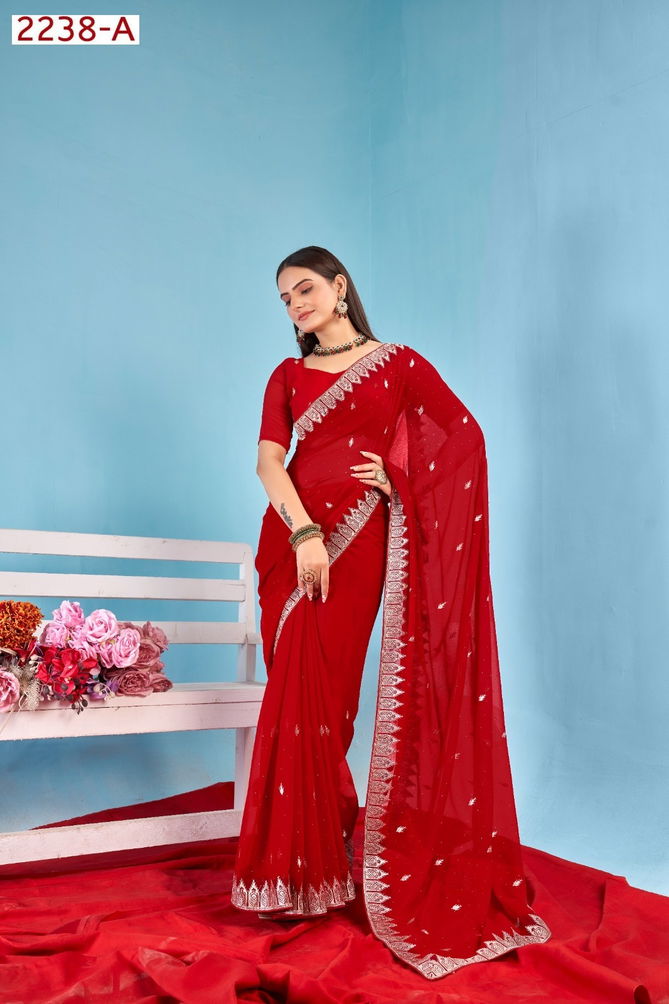 Jayshree 2238 A To D Georgette Blooming Designer Saree Wholesale Shop In Surat