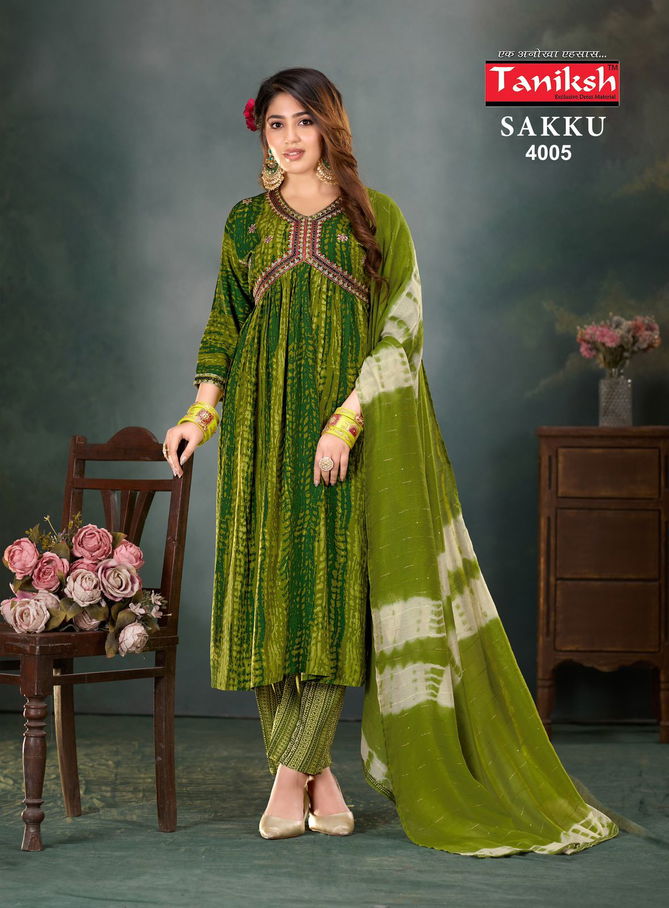 Sakku Vol 4 By Tanishk Alia Cut 4001 To 4006 Series Kurti With Bottom Dupatta Suppliers in India