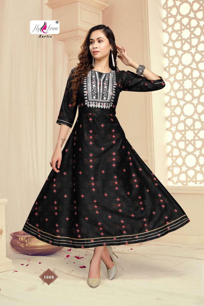 Fly Free Senorita Fancy Designer Ethnic Wear Anarkali Long Kurti Collection