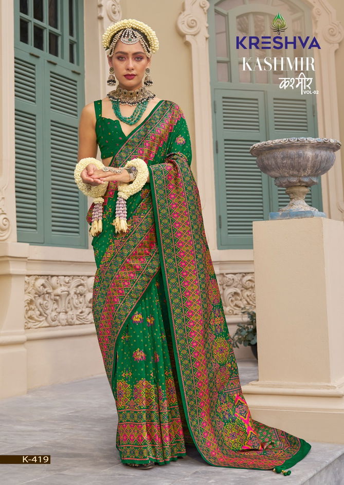 Kashmir Vol 2 By Kreshva Banarasi Silk Wedding Wear Saree Wholesale In India