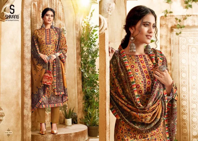 Noor Vol 5 By Shivang Velvet Digital Printed Salwar Kameez Online Wholesale