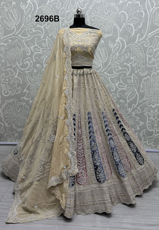 2696 A To 2696 C by Anjani Art Georgette Embroidery Lehenga Choli Suppliers In India