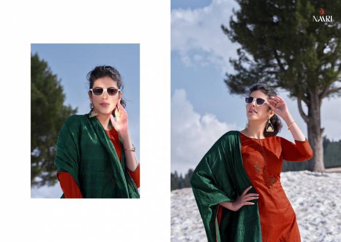 Naari Awadhi Vol-2 Fancy Festive Wear Pure Jam Silk Salwar Suit Collection