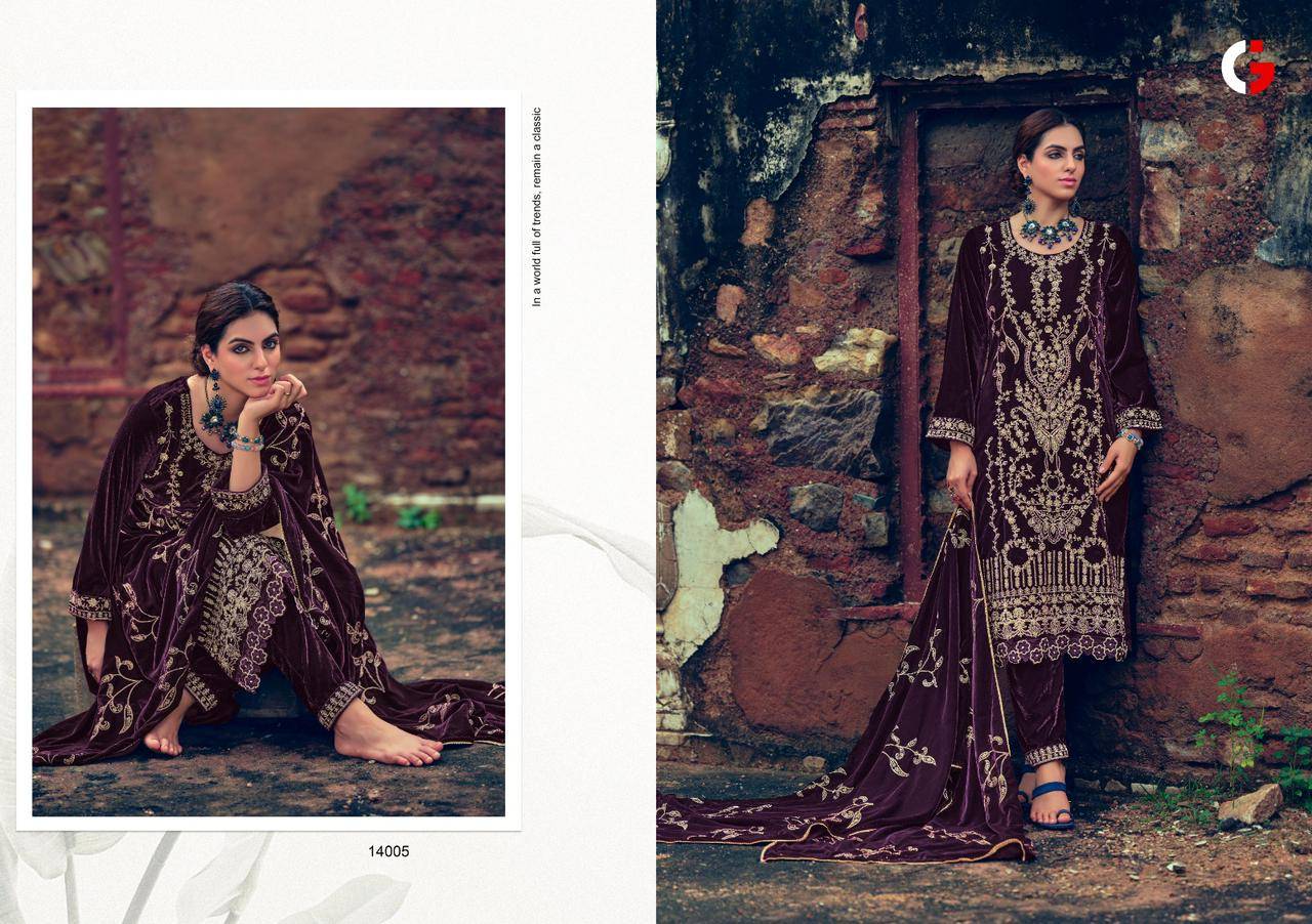 Maria B By Gull Jee Velvet Salwar Kameez Orders In India