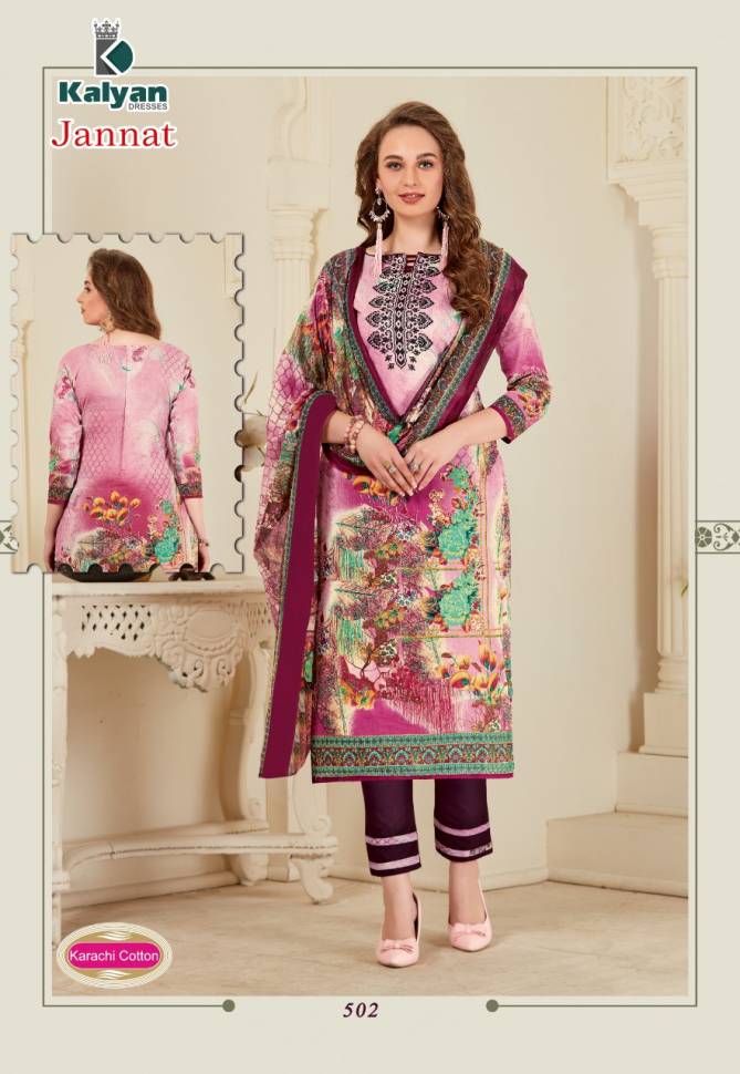 Kalyan Jannat Latest Daily Wear Karachi Printed Cotton Dress Material Collection 