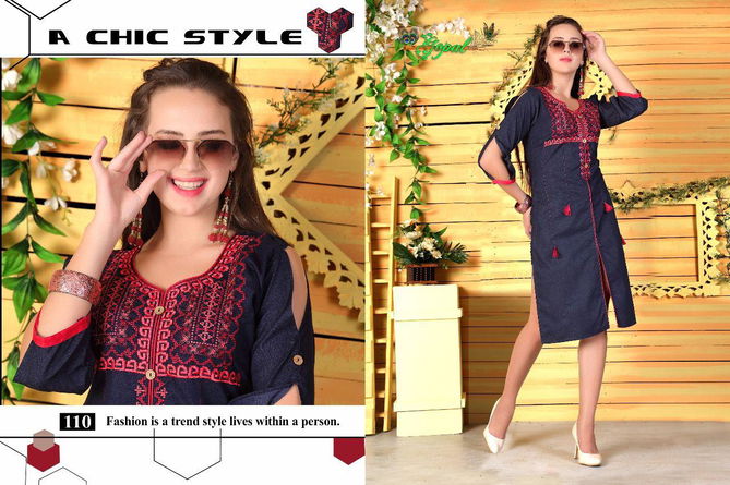 Gopal Fiona 1 Fancy Designer Casual Wear Embroidery Work Kurtis Collection
