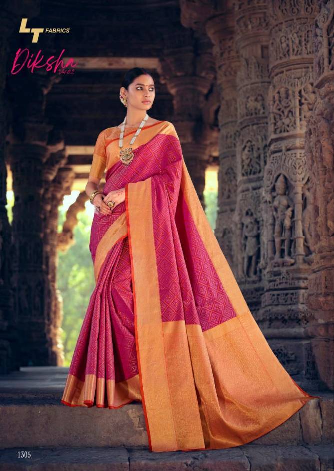 Lt Diksha 2 Latest Fancy Designer Casual Wear Patola Silk Saree Collection
