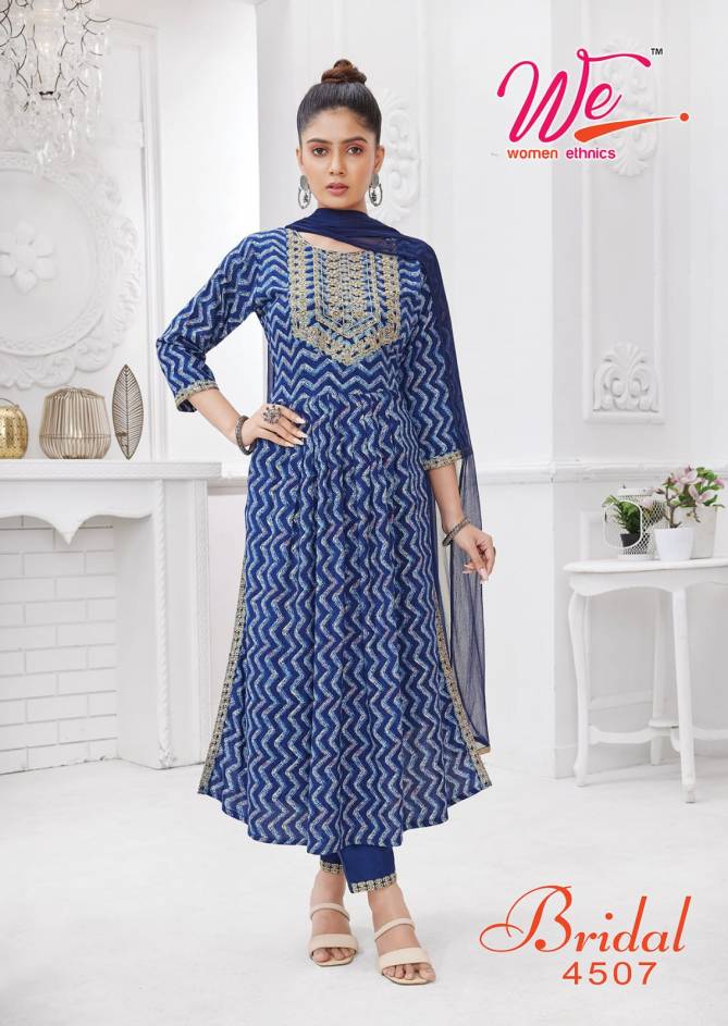Bridal By We Naira Cut Printed Kurti With Bottom Dupatta Wholesale Market In Surat With Price