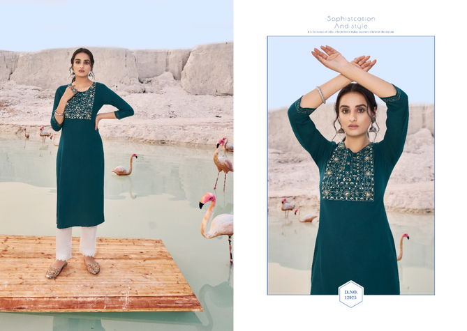 Kalaroop Shahi Designer Ethnic Wear Rayon Latest Kurti Collection