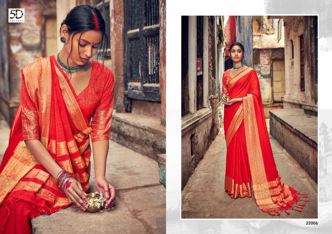 5D NIRMALA Latest Fancy Designer Festive Wear Jacquard With Sarvosky Pallu Saree Collection