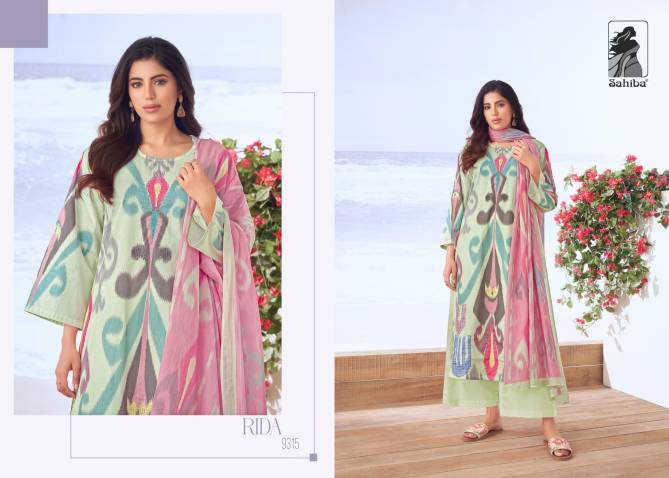 Rida By Sahiba Hand Work And Digital Printed Cotton Dress Material Wholesale Clothing Distributors  In India