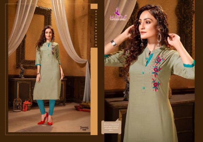 Mayra Poppins Latest Fancy Designer Ethnic Wear Rayon Heavy Kurti Collection
