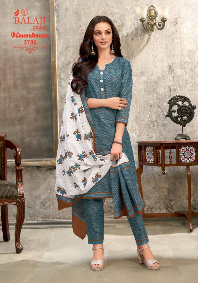 Balaji Cotton KumKum 25 Latest Fancy Designer Regular Casual Wear Cotton Printed Dress Material Collection
