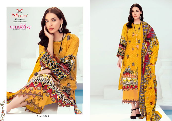 Mishri Creation Gulbagh 3 Luxury Lawn Casual Regular Wear Collection
