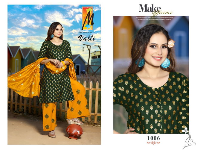 Master Valli Latest Designer Ethnic Wear Rayon Printed Ready Made Collection