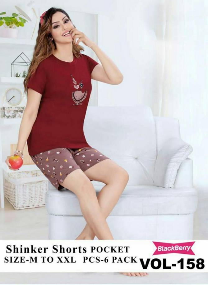 Ft Blackberry 158 Premium Exclusive Comfortable Hosiery With Super Fine Stitching Short Printed Hosiery Cotton Collection
