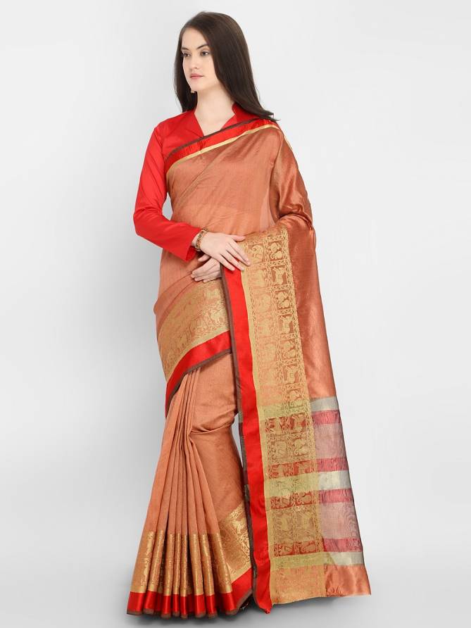 Latest Beautiful Designer Bordered Casual Wear Silk Saree Collection  