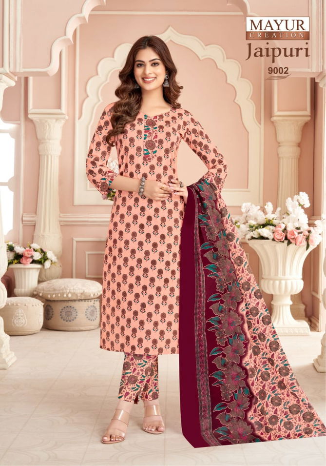 Jaipuri Vol 9 By Mayur Cotton Dress Material Orders In India