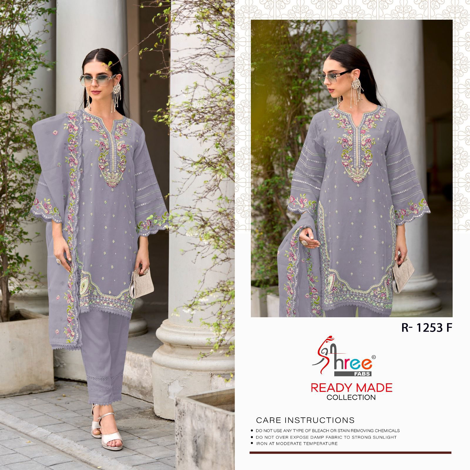 R 1253 By Shree Fabs Organza Readymade Suits Wholesale Price In Surat