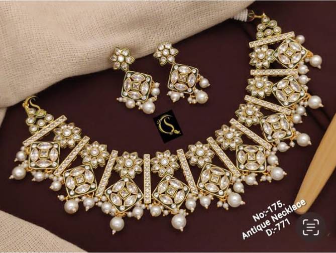 0758 and 771 Antique Function Wear Necklace Set Wholesale Price In Surat
