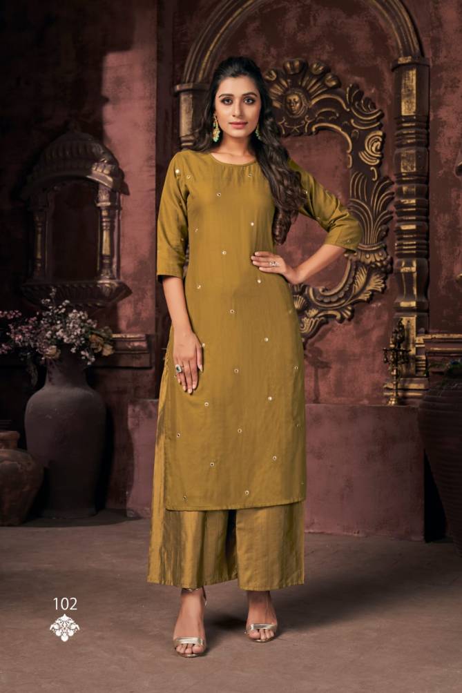 Banwery Srivalli Fancy Ethnic Wear Cotton Latest Kurti With Bottom Collection