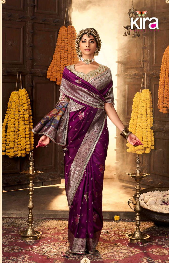 Kiki By Kira Silk Weaving Fancy Saree Exporters In India