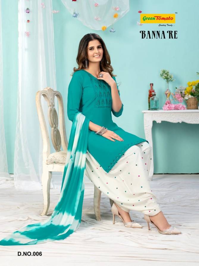 Green Tomato Banna Re Casual Daily Wear Rayon Printed Ready Made Collection