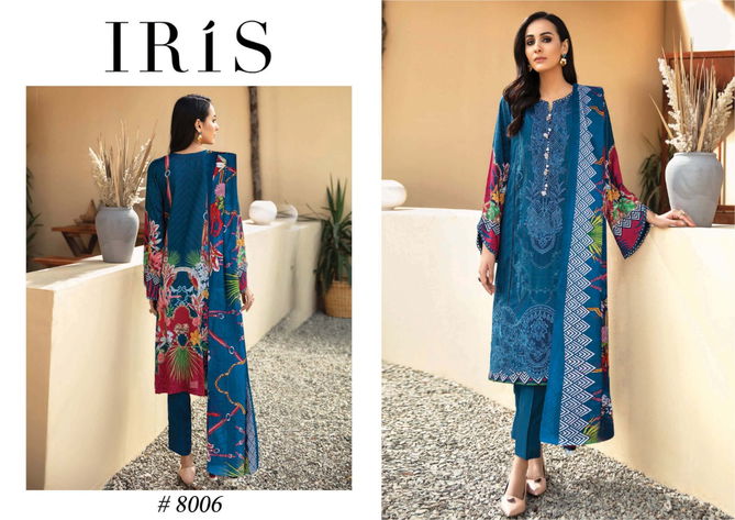 Iris 8 Latest Designer Casual Wear Pure Cotton Stylish Printed Karachi Dress Materials Collection