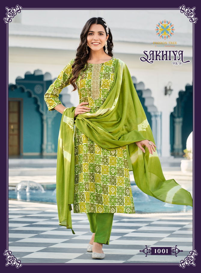 Sakhiya Vol1 By Passion Tree 1001 To 1008 Kurti wholesale price in Surat