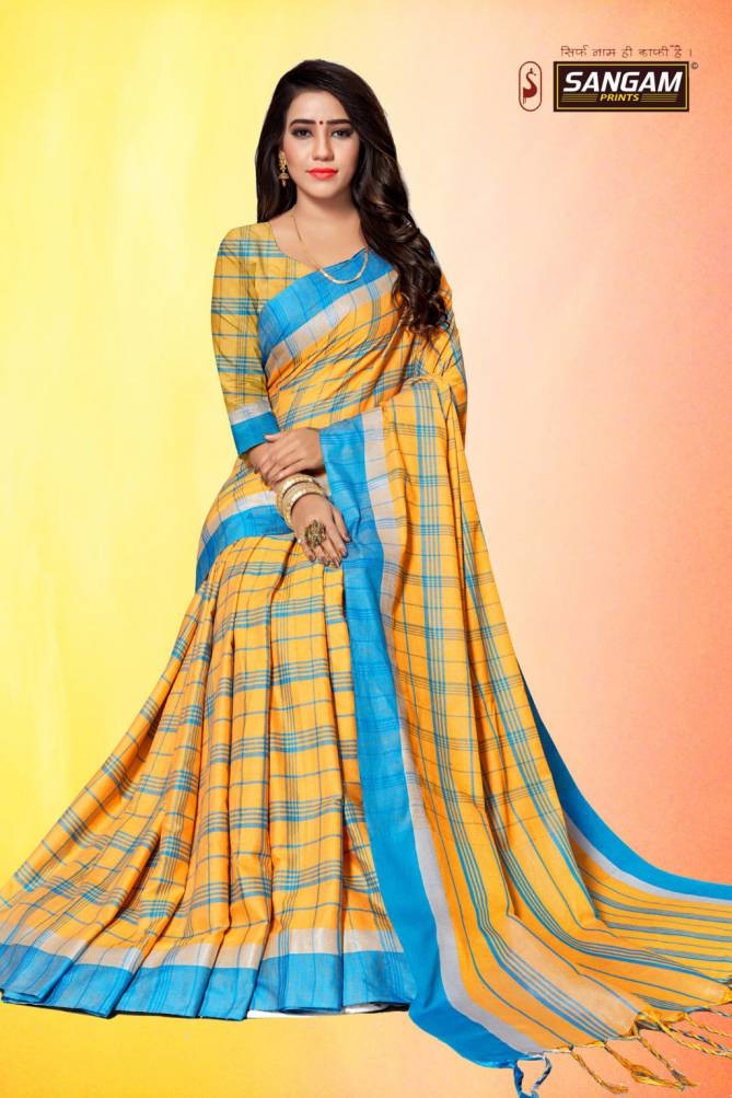 Sangam Red Carpet 3 Latest Fancy Designer Casual Wear Cotton Linen Sarees Collection
