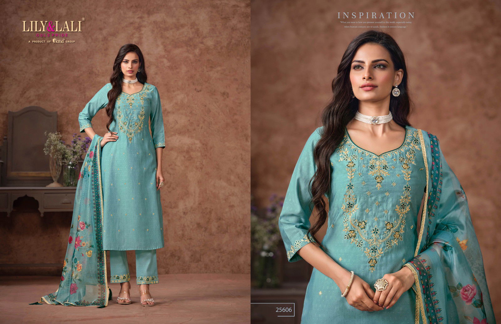 Lily And Lali Rashmika Viscose Silk Kurti Bottom With Dupatta