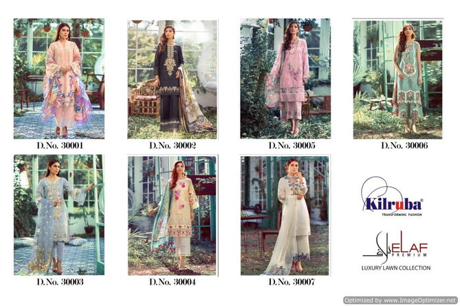 Kilruba Elaaf Latest Designer Fancy Pure Pure Cambric Cotton Pakistani Salwar Suit Collection  