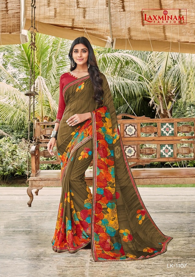 Laxmina Radha Rani Casual Wear Georgette Printed Designer  Saree Collection
