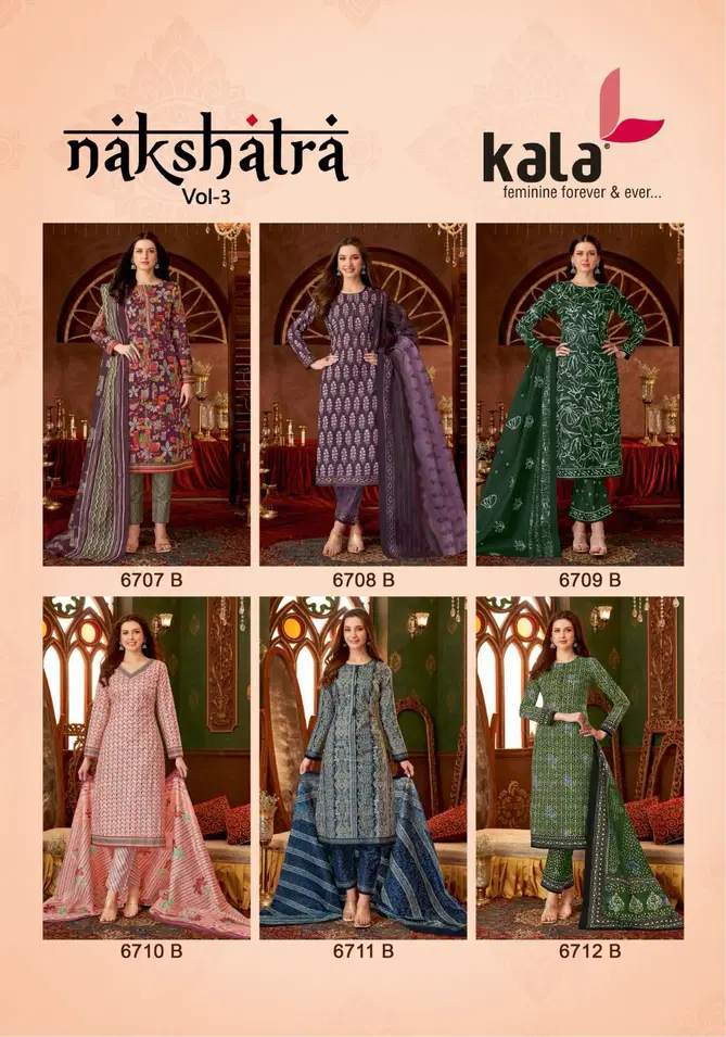 Nakshatra Vol 3 By Kala Cotton Printed Daily Wear Dress Material Orders In India