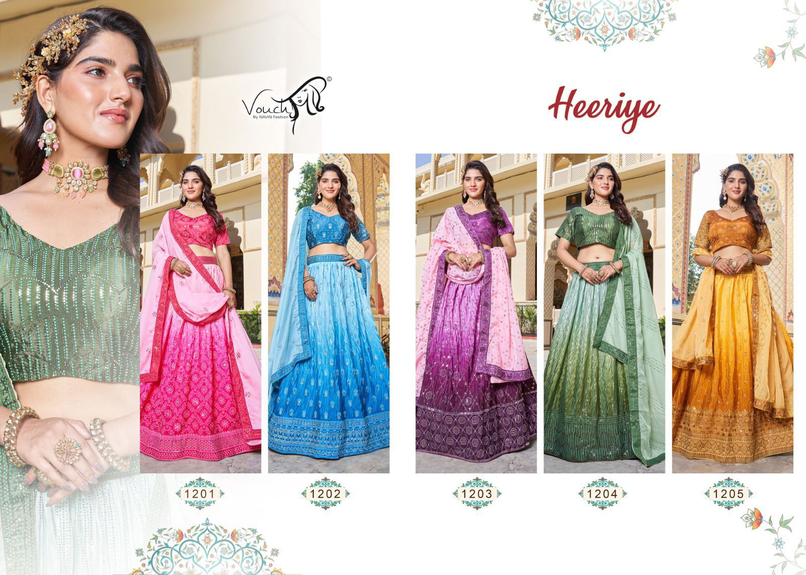 Heeriye By Vouch 1201 To 1205 Series Designer Lehenga Choli Wholesale Online