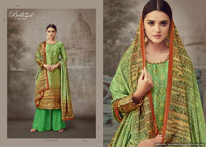 Beliza Cosmic Latest Designer Plazzo Salwar Suit Pattern Pure Silk Dress Material Collection With Pure Chinon Box Pallu Digital Print Dupatta